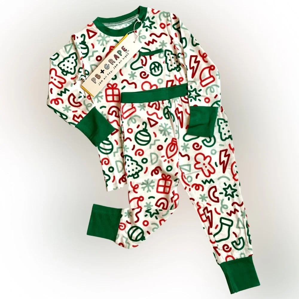 ‘Doodle Christmas’ Bamboo Pajama Set